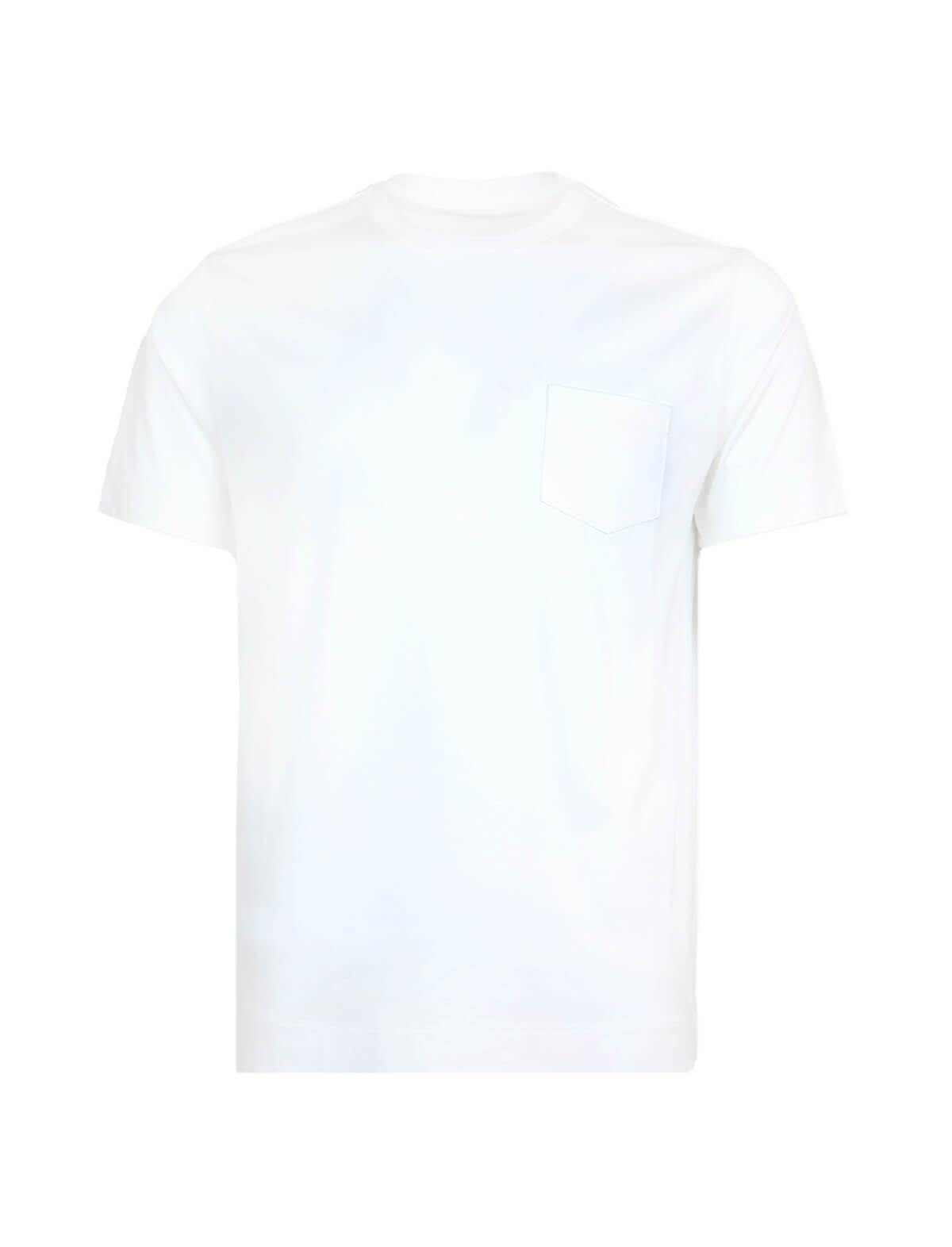 CIRCOLO 1901 Cotton T-Shirt with Front Pocket in White | CLOSET Singapore