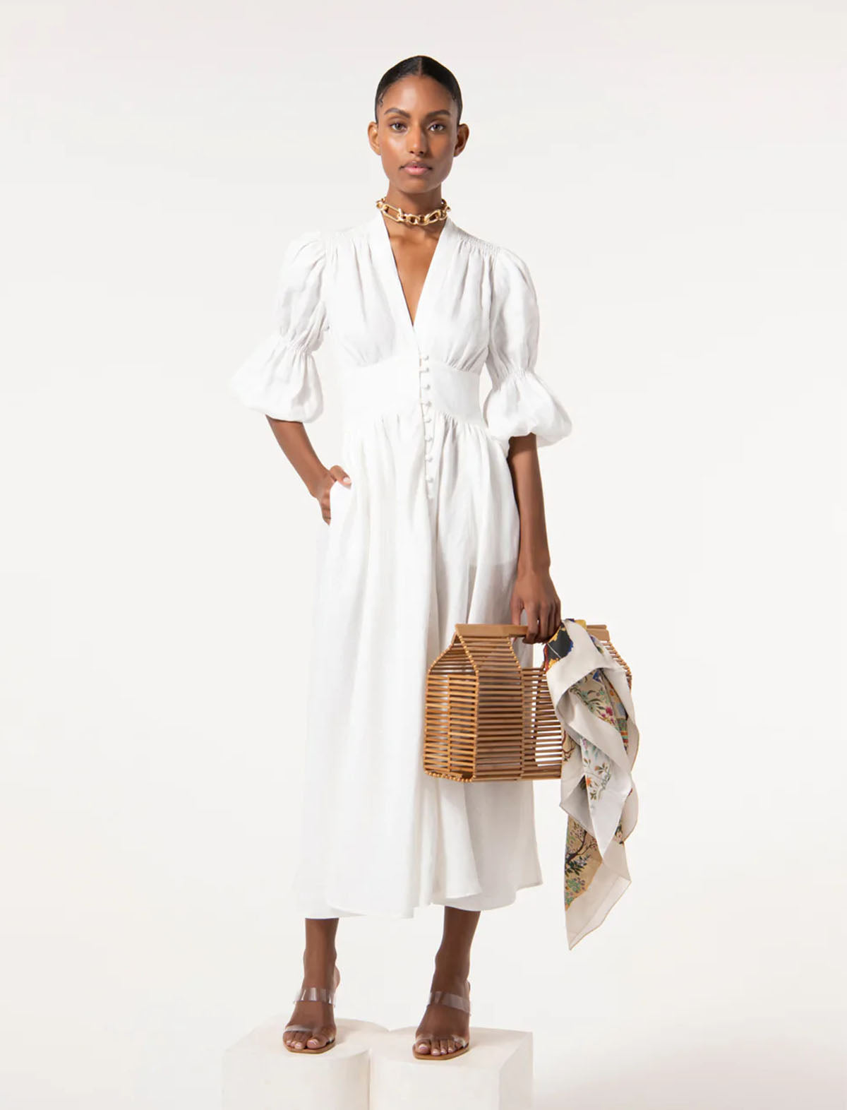 CULT GAIA Willow Dress In White