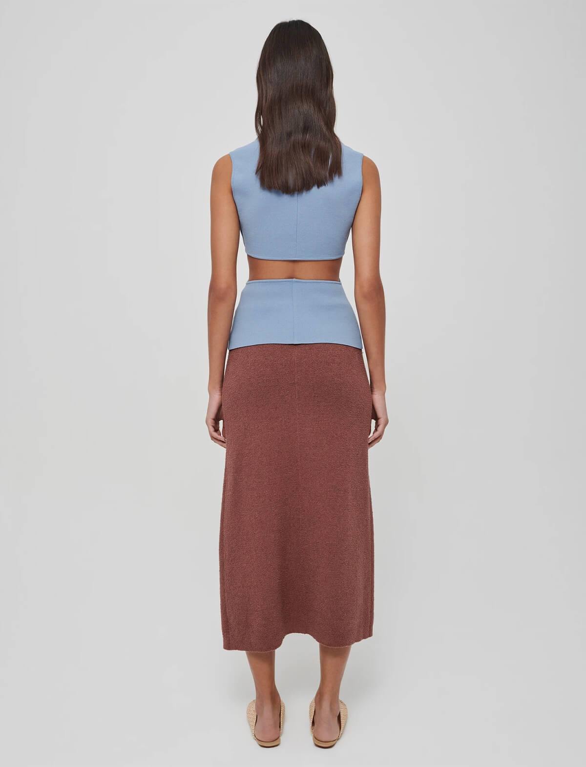 NANUSHKA Ainsley Skirt in Nutmeg | CLOSET Singapore