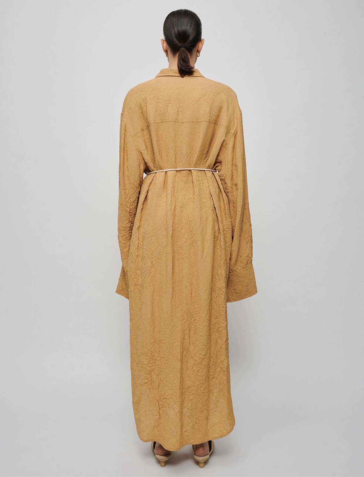 NANUSHKA Fruma Shirt Dress in Camel | CLOSET Singapore