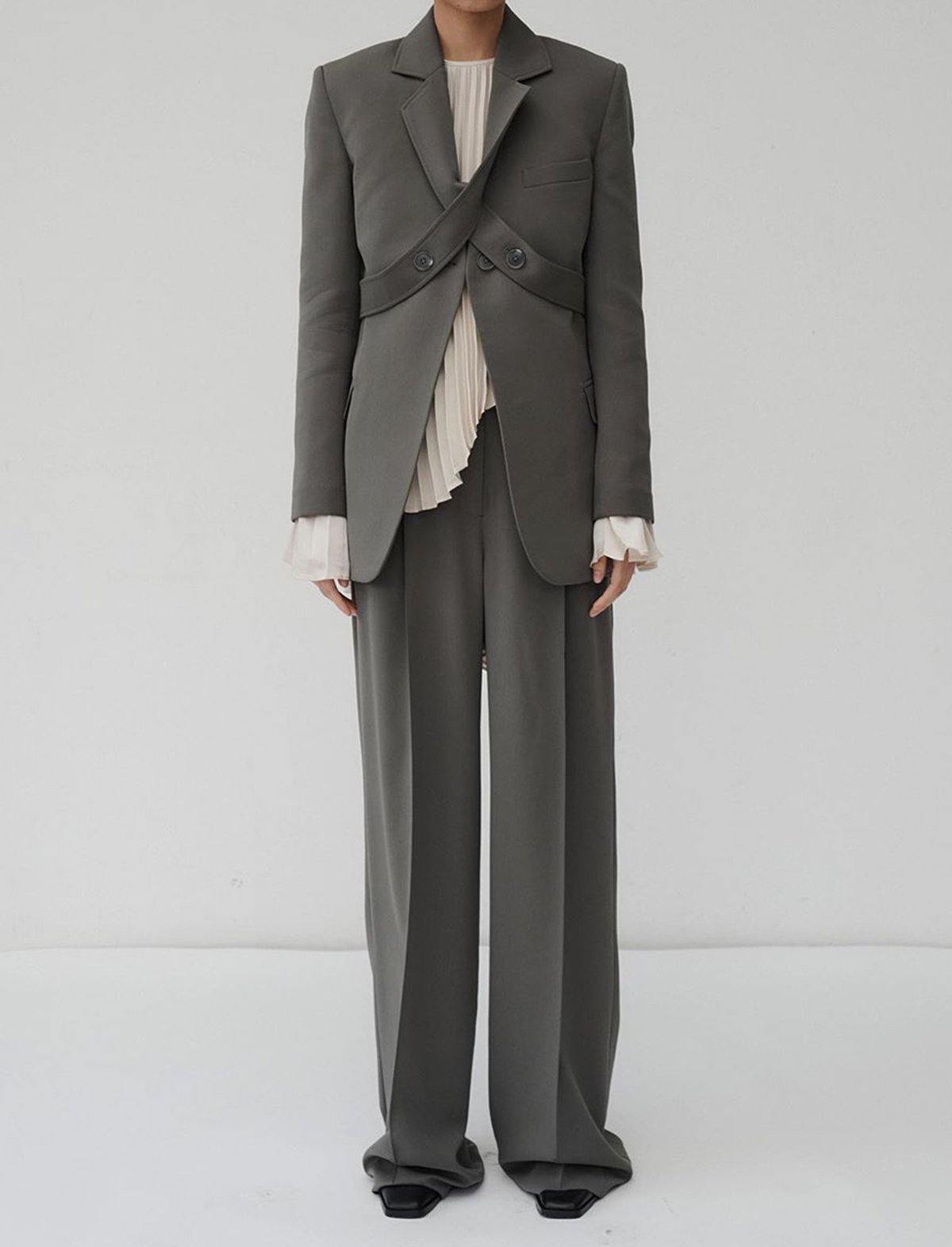 BEAUFILLE Burnell Trouser in Pewter Grey | CLOSET Singapore