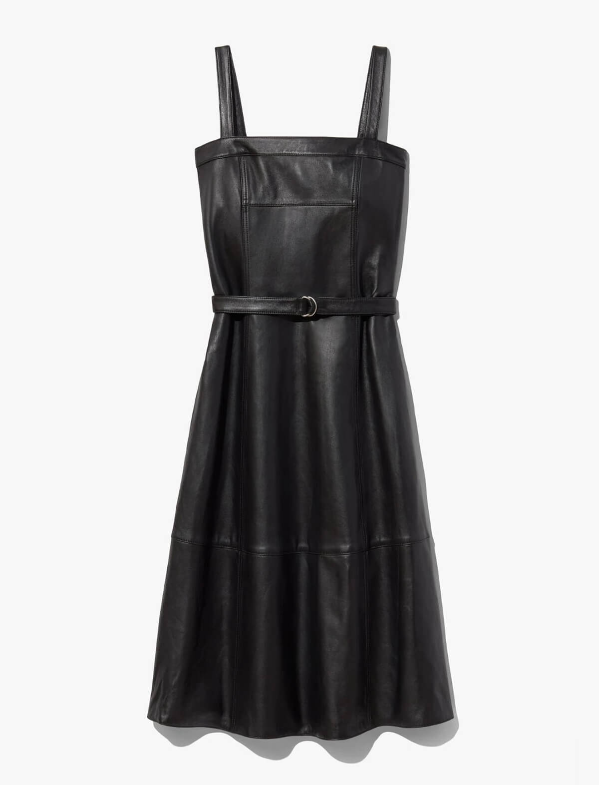 PROENZA SCHOULER WHITE LABEL Leather Belted Dress in Black