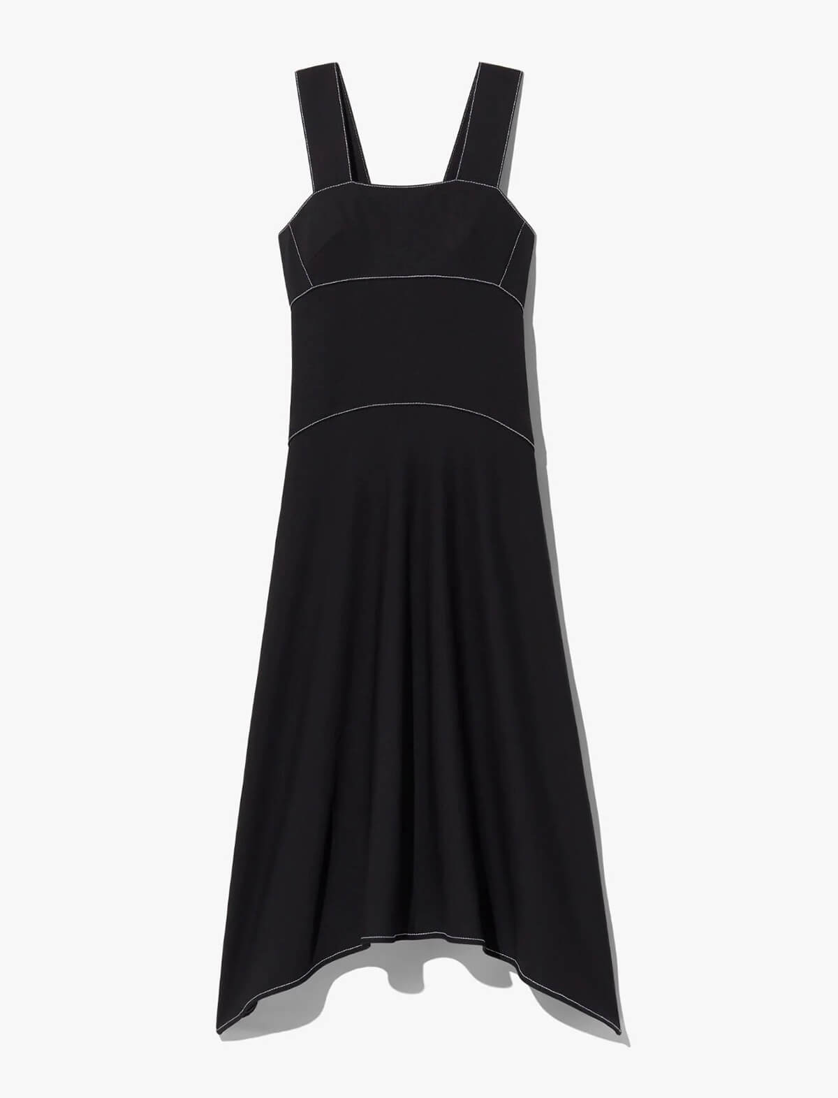 PROENZA SCHOULER WHITE LABEL Rumpled Piqué Dress in Black