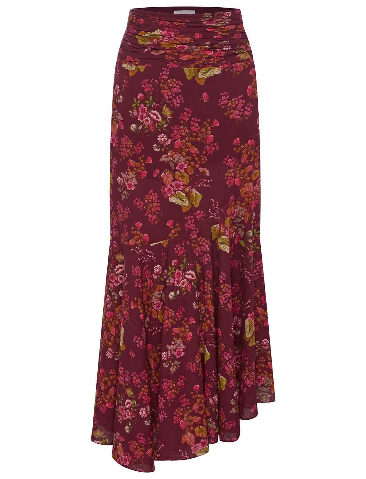 PEONY Organic Cotton-Blend Midi Skirt in Renaissance | CLOSET Singapore